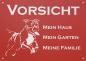 Preview: Aluminium Warnschild American Pit Bull VORSICHT Mein Haus mein Garten meine Familie